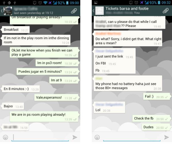 Conversaciones en Whatsapp Conversaciones en Whatsapp