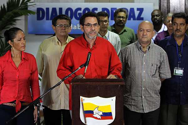 Los delegados de las FARC en Cuba