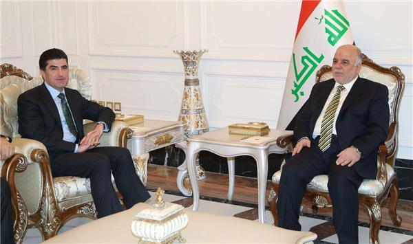 Barzani-a la izquierda-y Abadi Barzani-a la izquierda-y Abadi