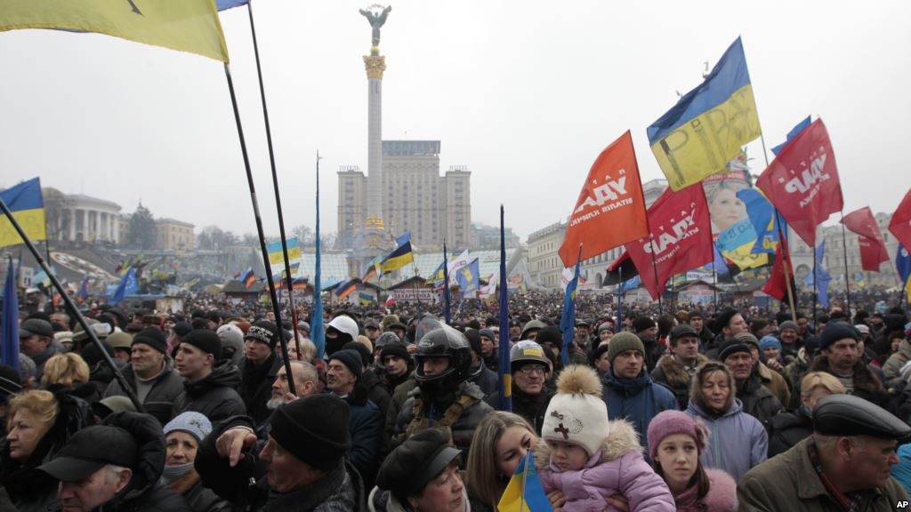 Manifestantes en Kiev Manifestantes en Kiev