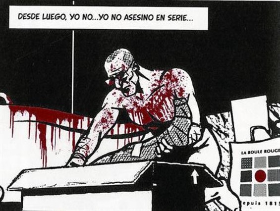 Una viñeta del comic Yo, asesino