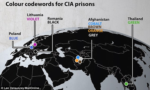 Mapa de las prisiones secretas de la CIA