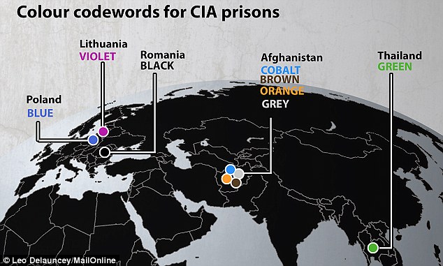 Mapa de las prisiones secretas de la CIA Mapa de las prisiones secretas de la CIA