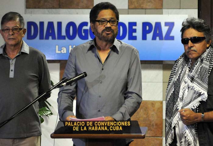 Los delegados de las FARC en Cuba