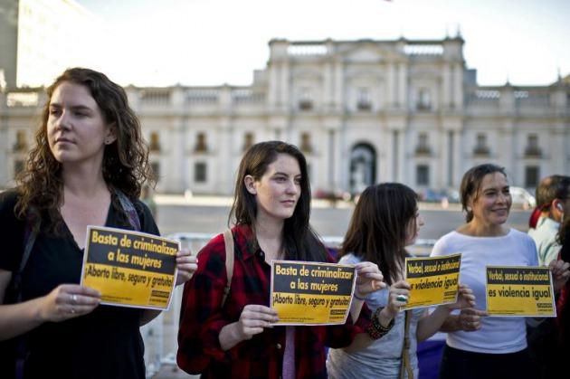 Manifestantes a favor del aborto