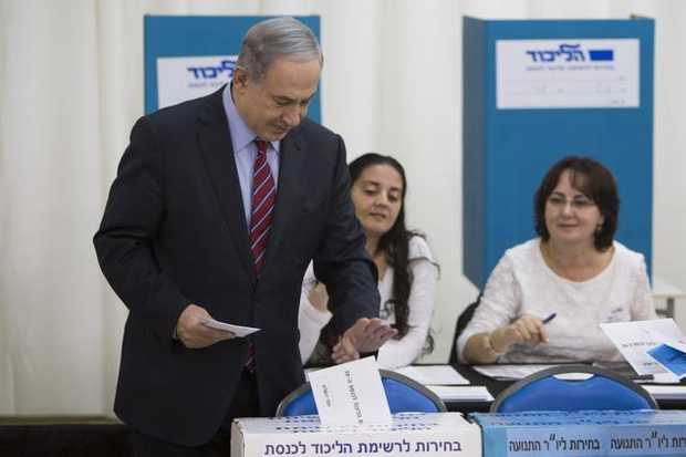 Netanyahu vota en las primarias de su partido