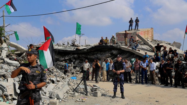 Policías palestinos