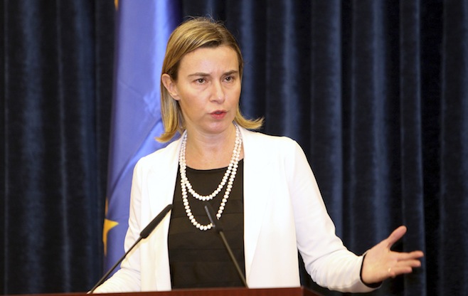 La representante de exteriores de la UE Federica Mogherini