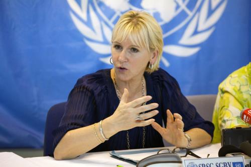 La ministra de exteriores sueca, Margot Wallström La ministra de exteriores sueca, Margot Wallström