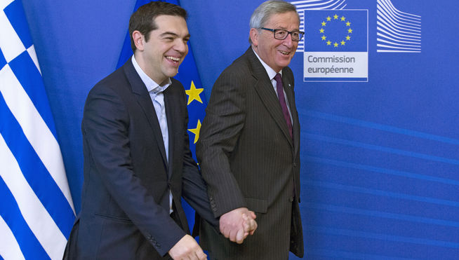 Alexis Tsipras-a la izquierda-y Jean-Claude Juncker