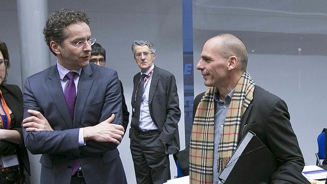 Djselbloem y Varufakis Djselbloem y Varufakis