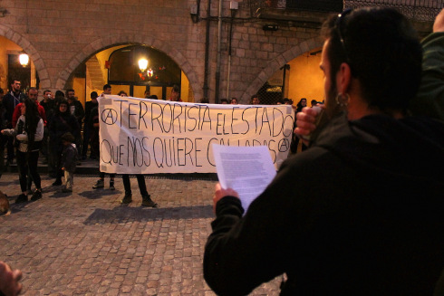 Concentración de apoyo a los presos en Girona