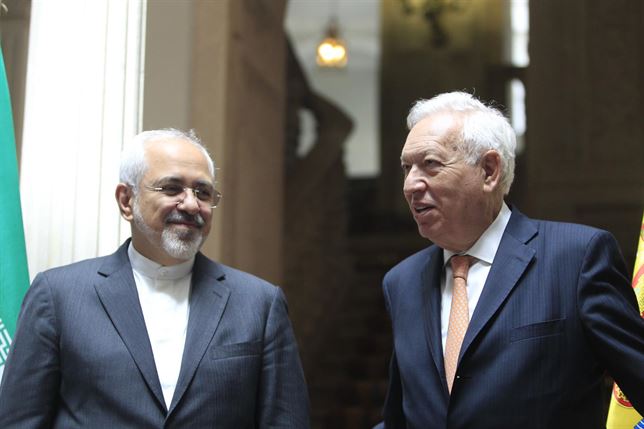 Zarif-a la izquierda-y García-Margallo Zarif-a la izquierda-y García-Margallo