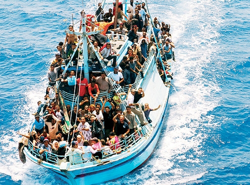 Migrantes en el mediterráneo