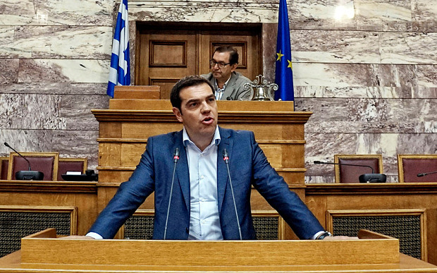 Tsipras, en el parlamento griego