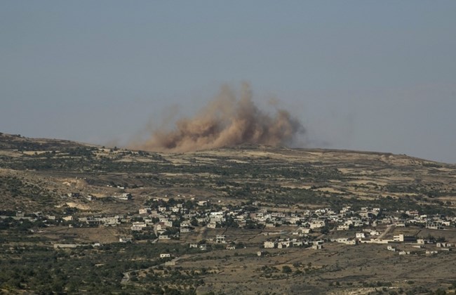 El pueblo druso de Khadr, visto desde la frontera israelí