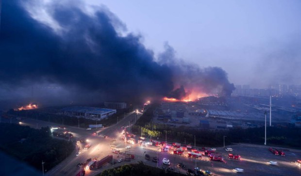 El incendio en Tianjin