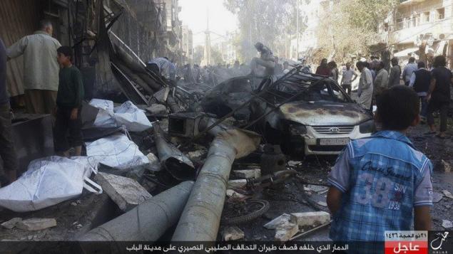 Un barrio de Alepo tras un bombardeo