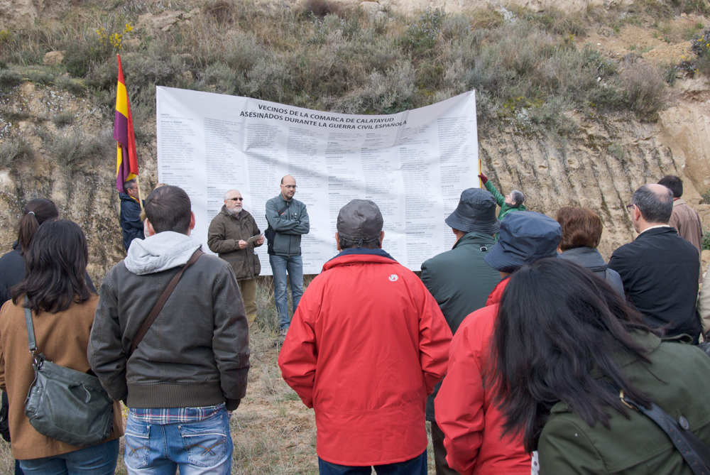 Un acto de homenaje a fusilados por el franquismo en Calatayud