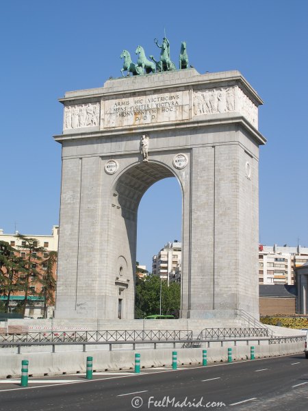 El arco de la victoria, en Madrid El arco de la victoria, en Madrid
