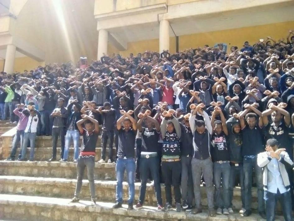 Manifestantes en Oromia, Etiopía