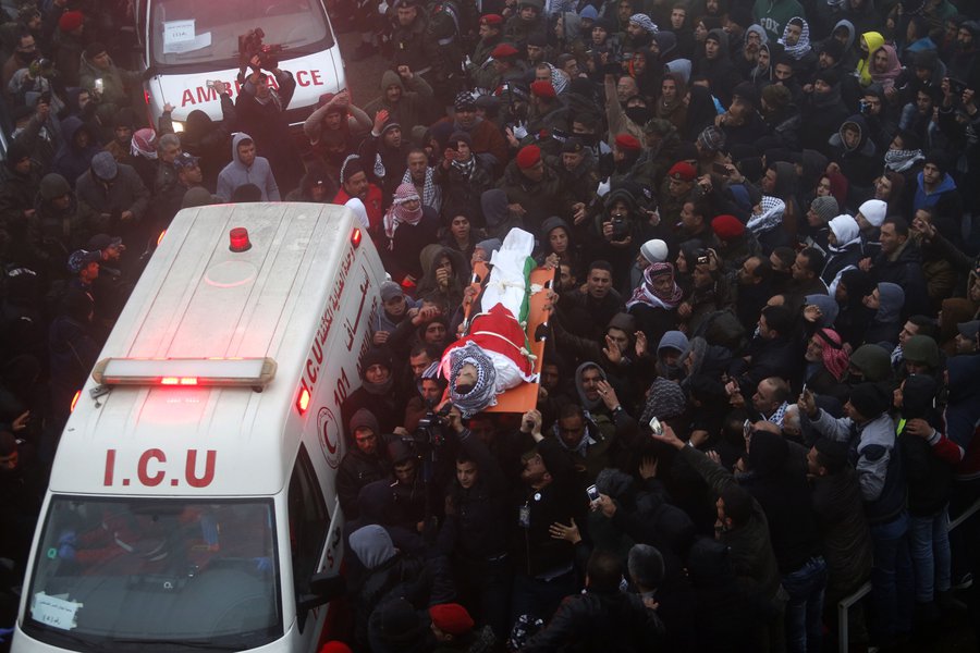 Funeral de un mártir palestino