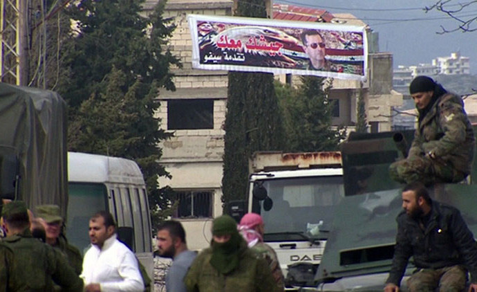 Soldados sirios en Salma, provincia de Latakia