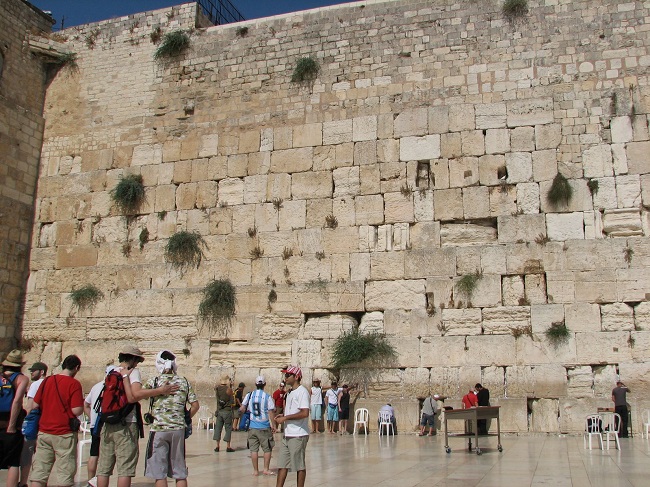 El muro de las lamentaciones, en Jerusalén