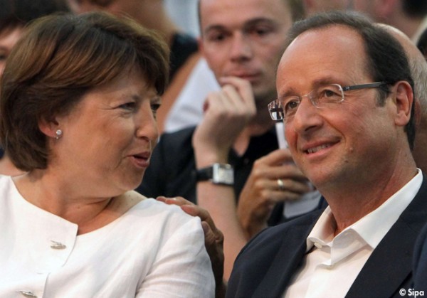 Martine Aubry y François Hollande