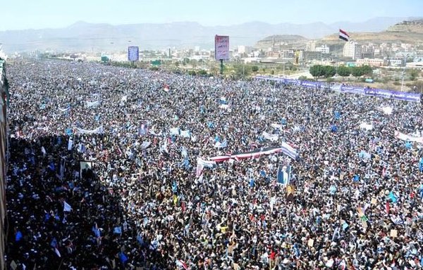 Manifestantes en Saná, Yemen Manifestantes en Saná, Yemen