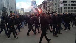 Manifestantes en Bruselas