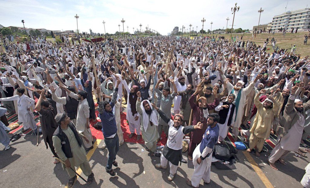 Los manifestantes en Islamabad