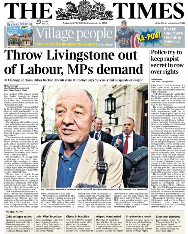 Portada del Times Portada del Times