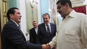 Nicolás Maduro con los tres expresidentes