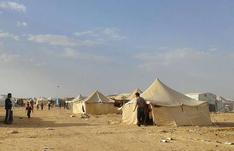 Refugiados sirios en el campo de Ruqban en Jordania