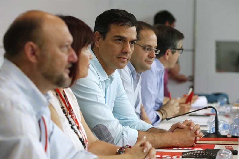 Pedro Sánchez en el comité federal del PSOE