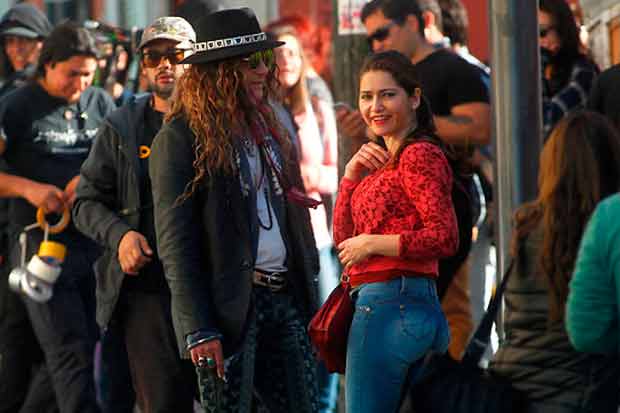 Antonio Banderas rodando la película en Valparaíso, Chile