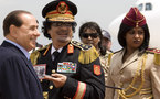 Berlusconi y Gaddafi se reúnen en Roma