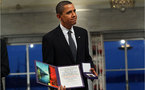 Obama recoge el Nobel de la Paz con una encendida defensa de la guerra