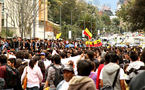Miles de estudiantes protestaron en Colombia contra reforma a educación