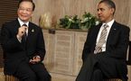 Obama se reúne con Wen Jiabao en cumbre dominada por duelo China-EEUU