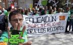 Los estudiantes se manifiestan contra los recortes en educación en España