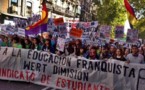 Padres y alumnos se echan a la calle en España contra los recortes en educación
