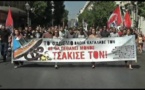 Enfrentamientos en manifestación antifascista contra Amanecer Dorado en Grecia