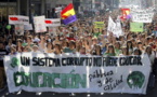 Multitudinarias protestas en España en la tercera huelga general de educación