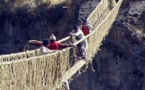 Ritual inca en puente Q'eswachaka en Perú patrimonio inmaterial de Unesco