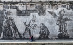 Penas y glorias de Roma en el gigantesco mural del sudafricano Kentridge